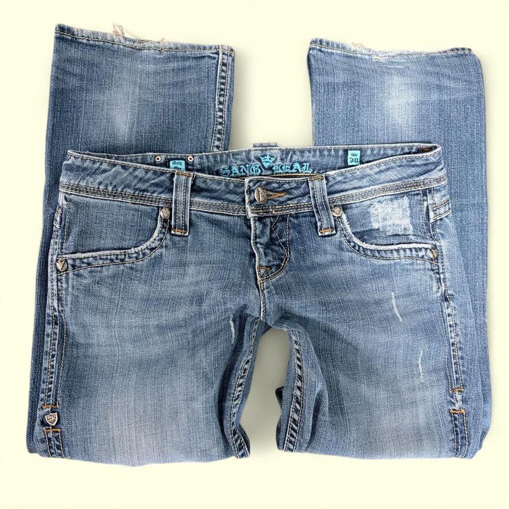 Sang Real Y2K low rise denim blue jeans size 30